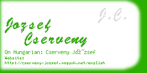 jozsef cserveny business card